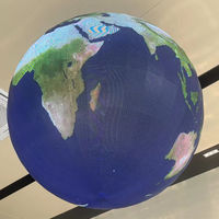 Pantalla LED Esférica Personalizada de Fábrica Edgelight P1.86, Pantalla de Video con Forma Irregular, Globo Esférico Azul Claro de 1200cd para Interiores, con Certificación CE