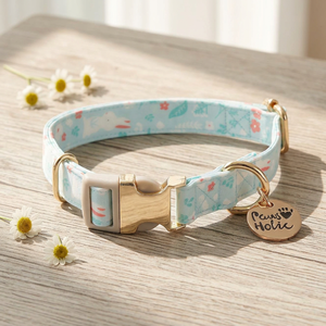 Collier pour chien en coton imprimé de luxe, design élégant et moderne, style luxueux, durable, coton imprimé doux, personnalisé OEM ODM - Product Image 1