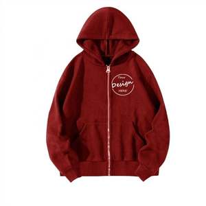 Manufacture Zip up <b>Sweatshirt</b> <b>Vintage</b> Puff Print Wholesale French Terry Custom Logo Customize Man Hoodie Acid Wash - Product Image 2