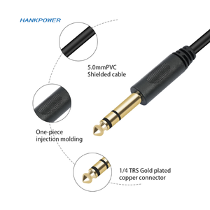 <span class=keywords><strong>Cable</strong></span> de extensión de audio para teclado de <span class=keywords><strong>guitarra</strong></span> macho <span class=keywords><strong>a</strong></span> hembra estéreo reductor de ruido y blindado OFC chapado en oro de 6,35mm - Product Image 6