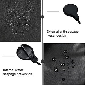 Frying Pan Storage Bag Black Polyester Dustproof Cover Large Round 43cm x 30cm Outdoor <b>Camping</b> <b>Kitchen</b> Utensil Protector - Product Image 2