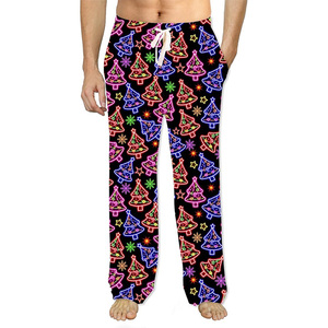 Personalizable <span class=keywords><strong>Navidad</strong></span> Unisex <span class=keywords><strong>Pijamas</strong></span> Alta Calidad Pijama Pantalones Pequeño MOQ Halloween Fun Design PJ Sleepwear Party - Product Image 4