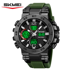 Skmei 2499 Thiết Kế Mới Chất Lượng Cao Mens Đồng Hồ Kỹ Thuật Số Điện Tốt Nhất PU Ban Nhạc Đôi Hiển Thị Đa Chức Năng Kinh Doanh Cổ Tay Đồng Hồ - Product Image 4