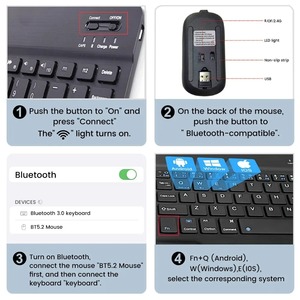 Nouvel étui clavier USB sans fil pour <span class=keywords><strong>tablette</strong></span> Tab A <span class=keywords><strong>SM</strong></span>-<span class=keywords><strong>T580</strong></span> <span class=keywords><strong>SM</strong></span>-T585 10,1 pouces modèle 2016 T587 Funda ultra fin - Product Image 6