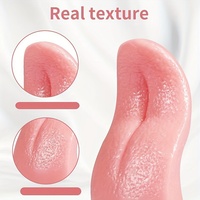 Vibrateur réaliste en forme de langue pour stimulation clitoridienne, vaginale et du point G, jouet sexuel pour femmes
