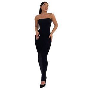 Nuova Moda Primavera 2024 Abito <span class=keywords><strong>Midi</strong></span> Senza Maniche Senza Spalline Aderente Sexy Elegante Abbigliamento Casual per Donne e Signore - Product Image 1