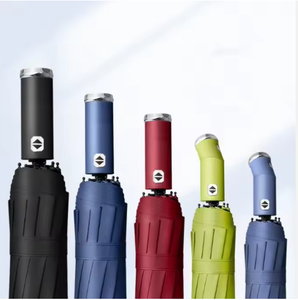 Multi-color printed classic design automatic folding umbrella Aluminum alloy <b>frame</b> 190T nylon fabric Customizable printed logo - Product Image 1