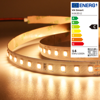 Bande lumineuse LED flexible haute efficacité 112 LED, double couche PCB, 2200K 6500K 24V, pour la décoration d'hôtels, de bureaux et de bâtiments