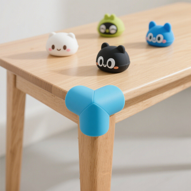 Customized Soft Silicone Edge Guard Corner Protector for Baby Safety Child Safe Table Space Corner Guard Cover