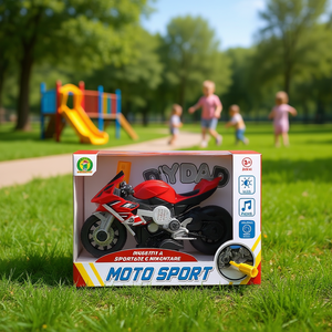 Motocicleta Deportiva de Juguete con Luces y Sonidos, de Plástico, Funciona con Pilas, Escala 1:12, para Niños de 3 Años en Adelante - Product Image 3