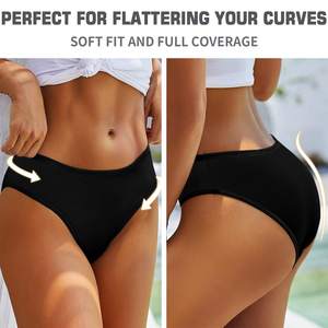 卸売ピュアカラー快適ヒップスターパンティー安い女性のコットン下着日常用 - Product Image 3