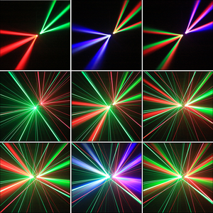 Mini projecteur rotatif à double tête 100W RGBW, lumière de scène DMX512 avec télécommande, laser RG, stroboscope pour discothèque, fête, <span class=keywords><strong>bar</strong></span> - Product Image 6