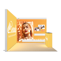 Stand d'exposition modulaire 10x10 sans outil, en aluminium, avec éclairage LED, portable, pour salon professionnel