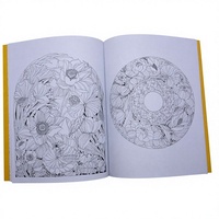 Livre de coloriage pour adultes personnalisé OEM, couverture souple, anti-stress, motif floral mandala, reliure piquée à cheval, vente en gros idéale pour les boutiques de cadeaux