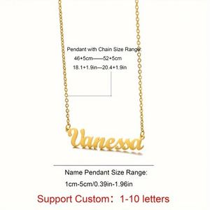 Collier ras du cou personnalisé en acier inoxydable plaqué or avec pendentif chaîne, bijoux fins à la mode pour femme, cadeau d'anniversaire - Product Image 6