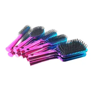 Customized Logo Tangle Detangling Comb Shower Hairv Brush detangler Salon Styling Hot Hairbrush Hair Extensions