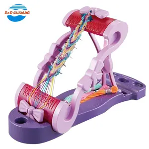 Jóias Criativas Máquina De Tecelagem Diy Bead Weaver, Educacional Mão-Cordas Pulseira Tricô Beleza Brinquedos De Costura Para Menina