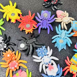Modello di ragno magnetico stampato in 3D, decorazione creativa in plastica colorata per bambini e adulti - Product Image 1