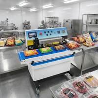 Machine de scellage horizontale Willita, scelleuse sous vide à commande automatique, avec injection de gaz nitrogène, scelleuse à bande continue avec impression de date