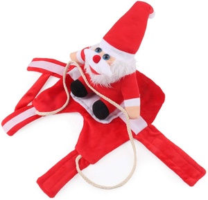 New design high quality Christmas snowman ride horse design Christmas holiday large dog clothes hat for big dogs - Product Image 1