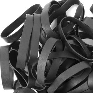 Taille des élastiques # 84 élastiques tactiques en <span class=keywords><strong>caoutchouc</strong></span> noir, lot de 50, larges et épais, pour fournitures de bureau et classement - Product Image 4
