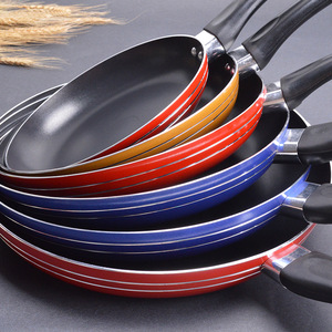 Venta al por mayor Mini Sartén de aluminio Antiadherente Sartenes Juego de utensilios de cocina Color Huevo Freír Sartenes - Product Image 1