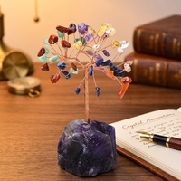 Arbre en cristal Feng Shui artisanal moderne et unique de qualité supérieure pour la décoration de Noël, ornements artisanaux en cristal