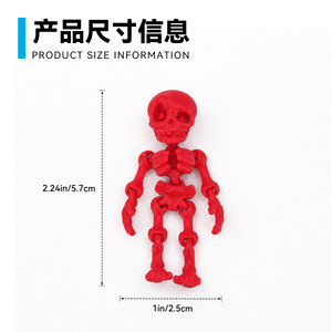 Figuras de Esqueletos Miniatura Impresas en 3D de Temu, Personajes de Juguete Articulados y Posables - Product Image 5