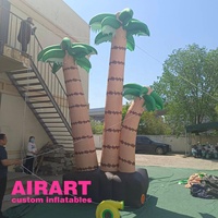 Statue gonflable en forme de cocotier pour hôtel à Hawaï, palmier gonflable pour la décoration d'événements sur le thème des vacances