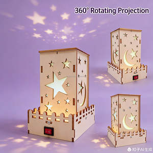 Kit de Manualidades de Rompecabezas de Madera 3D Creativo, Luces de Estrellas Coloridas, Kit de <span class=keywords><strong>Arquitectura</strong></span> Científica para Hacer uno Mismo - Product Image 5