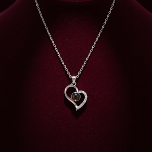 Collana con Cuore in Rame Personalizzata per Donne e Ragazze, Proiezione '<span class=keywords><strong>Ti</strong></span> <span class=keywords><strong>Amo</strong></span>' in 100 Lingue, Ciondolo Regalo - Product Image 4