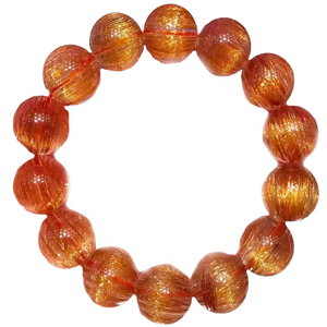 Sản Phẩm Mới Giá Thấp Lớp Đồng Tự Nhiên Rutilated Thạch Anh Vòng Hạt Để Bán - Product Image 6