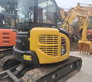Prix bas 95% nouvelle mini-pelle d'occasion de 5.5 tonnes japon Komatsu PC55MR petite pelle sur chenilles d'occasion à vendre - Product Image 1