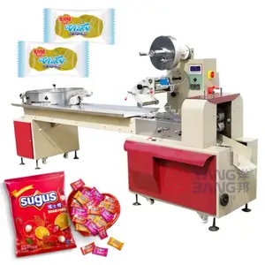 YB-800 fabrika sıcak satış otomatik yastık akış ambalaj şeker Protein enerji çubukları çikolata Bar paketleme makinesi düşük fiyat