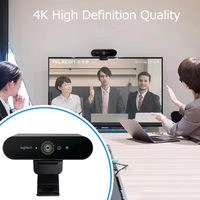 Logitech BRIO C1000e Webcam 4K Ultra HD 1080P 60FPS HDR RightLight 3 Zoom Digital 5X Triple FOV Dual Mic Windows Hello Business