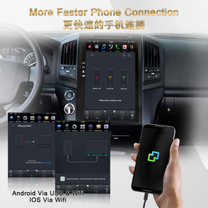 Estéreo para Auto <span class=keywords><strong>Android</strong></span> de 17 Pulgadas Ultra Ancho Estilo Tesla para Toyota Land Cruiser LC200 2008-2015, Monitor para Auto con CarPlay, <span class=keywords><strong>Android</strong></span> Auto y DSP - Product Image 2