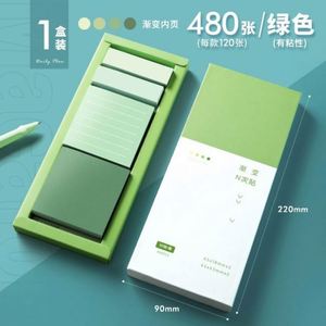 Bloc-notes autocollants couleur macaron, 480 feuilles, réutilisables, avec boîte cadeau pour une prise de notes efficace - Product Image 3