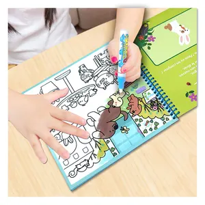 reusable water zoo save coloring activity high quality color printing my hot book drawing toys for girl and boys