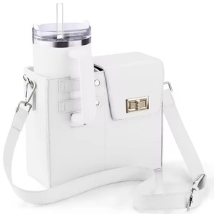 Bolsa de Transporte para Botellas de Agua, de Piel Sintética, Elegante, para Mujer, con Correa, para Llevar Cruzada al Cuerpo, Pedido Mixto al por Mayor RTS - Product Image 1