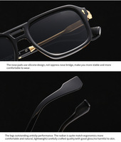 Lunettes de pilote pour homme Lunettes de soleil rétro à double faisceau Lunettes de soleil carrées en métal noir mat Lunettes de soleil dégradées vintage