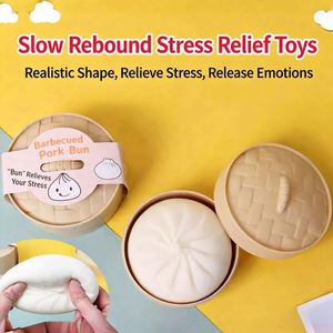 Large TPR Rubber Xiaolongbao Soup Dumpling Squishy Toy Sensory Stress Relief for Office <b>Hand</b> Fidget Toys - Product Image 3
