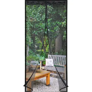Venta al por mayor de cortinas antimosquitos de verano manos libres cierre automático magnético mosquito puerta pantalla red cortina