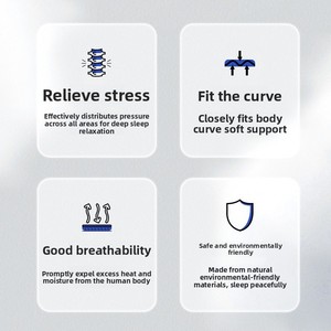 Hiện đại nhà phòng ngủ đồ nội thất cuộn lên Bộ nhớ bọt cao su nệm làm mát độc lập mùa xuân chân không nén cho khách sạn sử dụng - Product Image 5