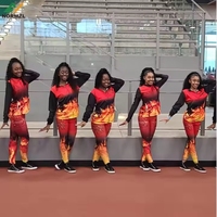 Normzl crop top dansa setelan olahraga cheerleader kustom jaket legging bra pemanasan setelan sublimasi seragam latihan Anak