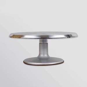 แท่นเค้กหมุนได้12นิ้วฐานกันลื่นสำหรับตกแต่งทำจากอะลูมิเนียมอัลลอยทนทานสำหรับงานหนัก - Product Image 3