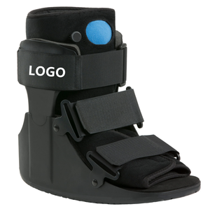 Bota ortopédica de compresión corta negra para recuperación postquirúrgica, soporte de tobillo, bota ortopédica CAM Air Walker para fractura de pie. - Product Image 1
