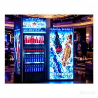 Affiche publicitaire EL pour réfrigérateurs et congélateurs. À coller sur la porte, le panneau latéral ou le dessus. pour les promotions de boissons et de glaces