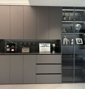 Armoire à vin moderne en bois avec grande capacité pour le salon, le bar à domicile et l'exposition de vins - Product Image 3