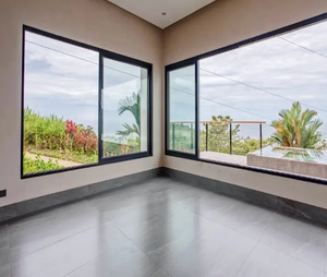 Portes modernes en aluminium blanc français Fenêtres Usine directe Ouverture automatique Style rideau suspendu <span class=keywords><strong>Type</strong></span> horizontal pour les maisons - Product Image 6