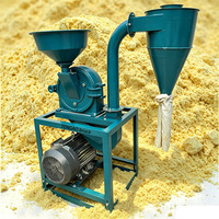 TENGAO 9FC-230 5.5kw Moulin à maïs électrique 150-300kg Broyeur à marteaux pour maïs Moulin à poudre de maïs Farine de maïs comestible